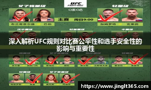 深入解析UFC规则对比赛公平性和选手安全性的影响与重要性